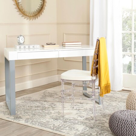 Safavieh Barton Desk, White & Grey FOX2206A